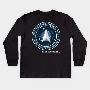 trump space force Kids Long Sleeve T-Shirt